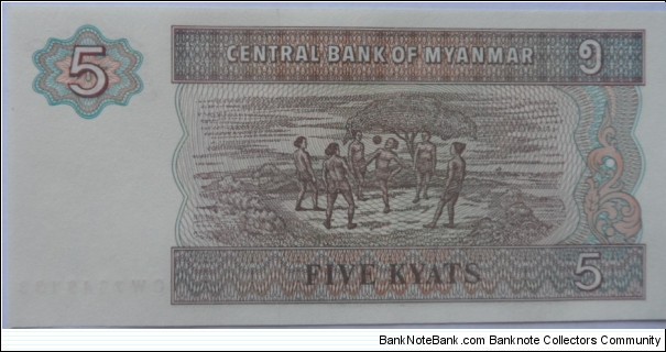 Banknote from Myanmar year 1997