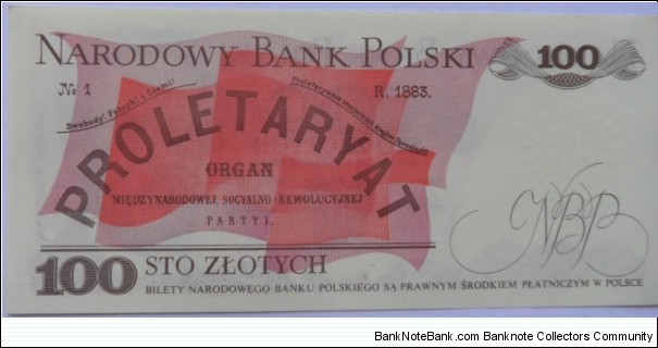 Banknote from Poland year 1986