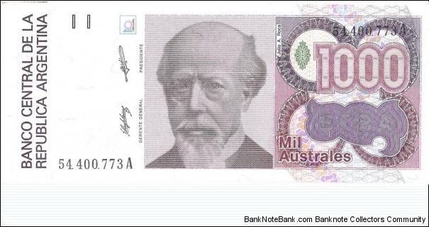 1000 Australes Banknote