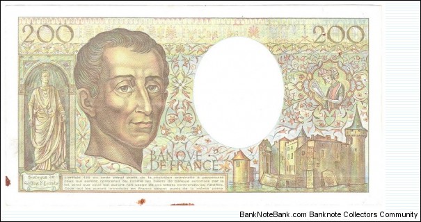 Banknote from France year 1989