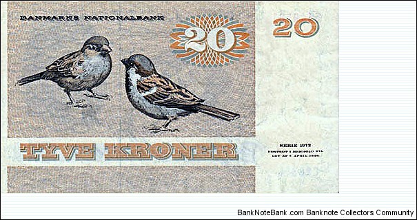 Banknote from Denmark year 1972