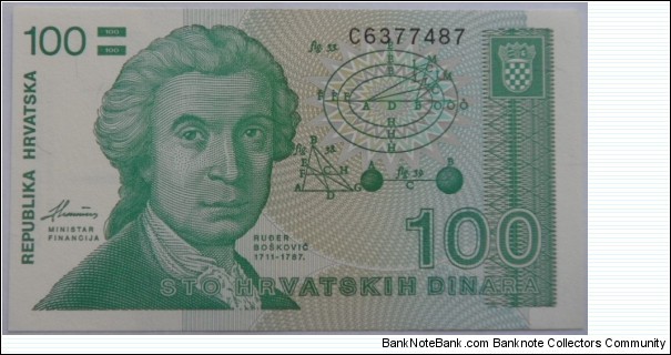 100 Dinara Banknote