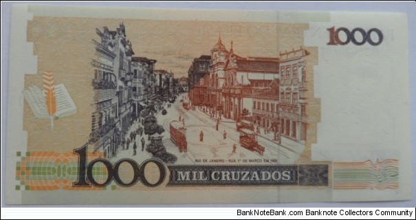 Banknote from Brazil year 1986