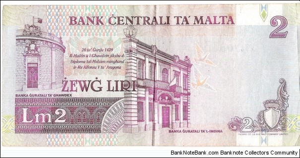 Banknote from Malta year 1967