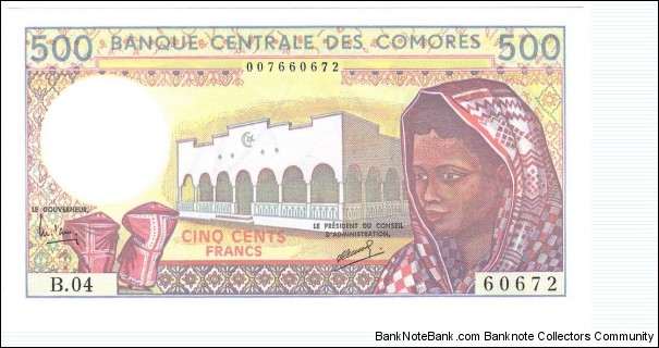 500 Francs(1994) Banknote