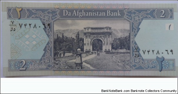 2 Afghani Banknote
