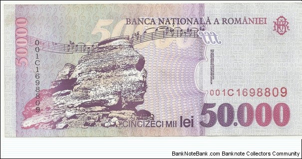 Banknote from Romania year 2000