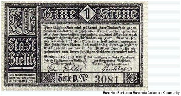 Banknote from Poland year 1919