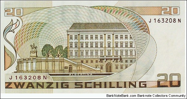 Banknote from Austria year 1986