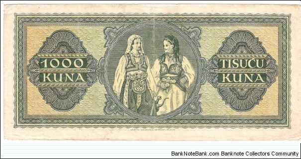 Banknote from Croatia year 1943