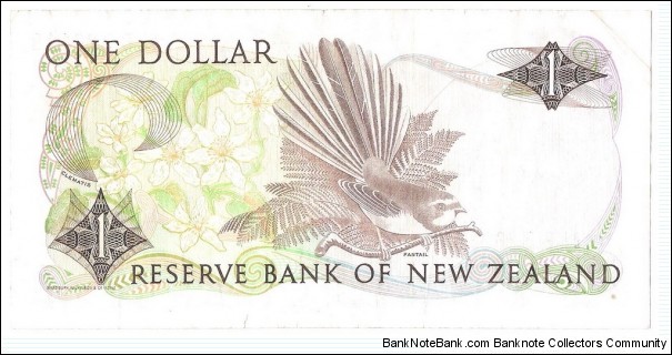 Banknote from New Zealand year 1981