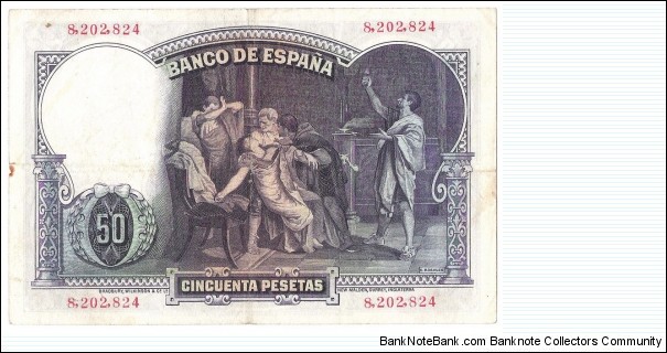 Banknote from Spain year 1931