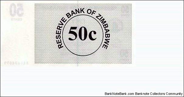 Banknote from Zimbabwe year 2007