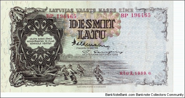 10 latu Banknote