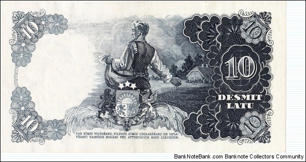 Banknote from Latvia year 1939
