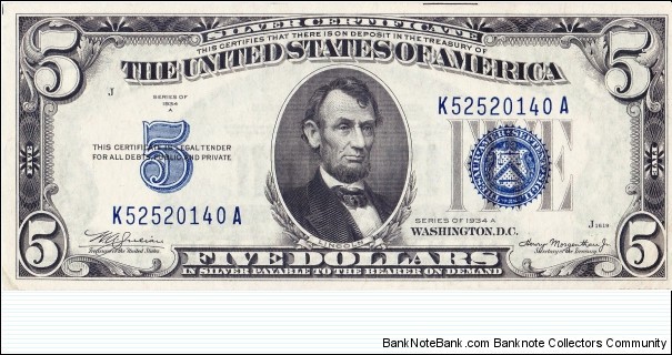 5 dollars Banknote