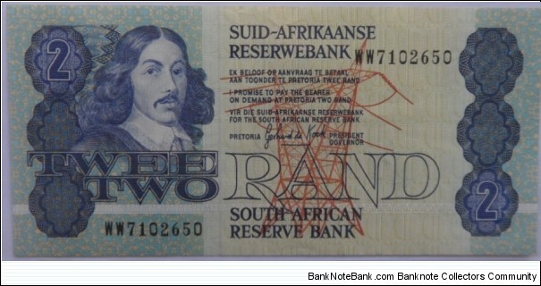 Two Rand Replacement note - De Kock Banknote