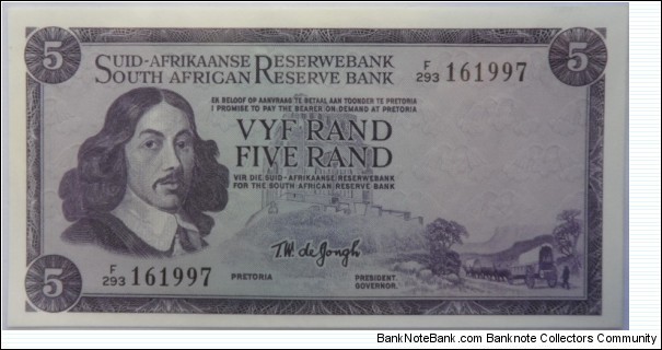 Five Rand - De Jongh Banknote