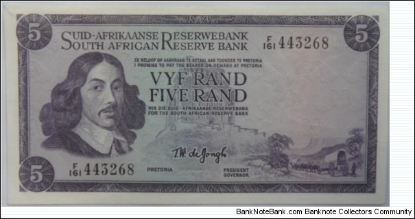 Five Rand - De Jongh Banknote