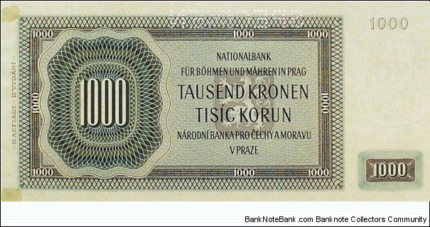 Banknote from Czech Republic year 1942