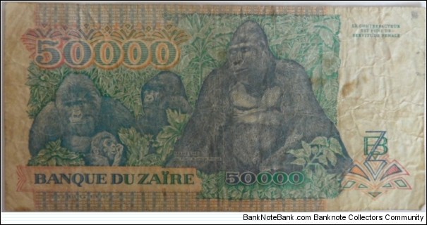 Banknote from Congo year 1991