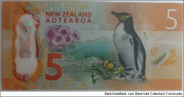 Banknote from New Zealand year 2015