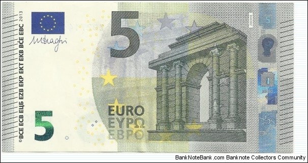 Europa Union 5 Euro 2013 Banknote