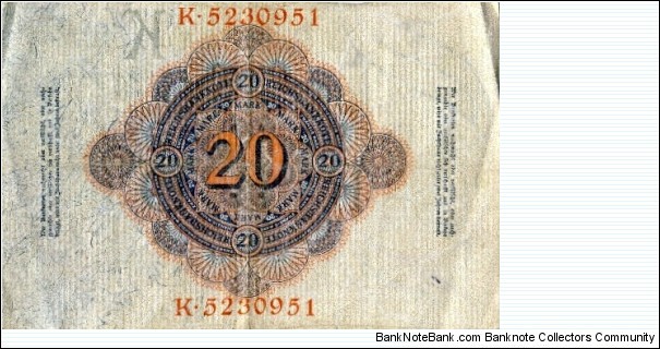 Banknote from Germany year 1914