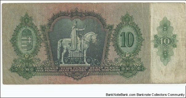 Banknote from Hungary year 1936