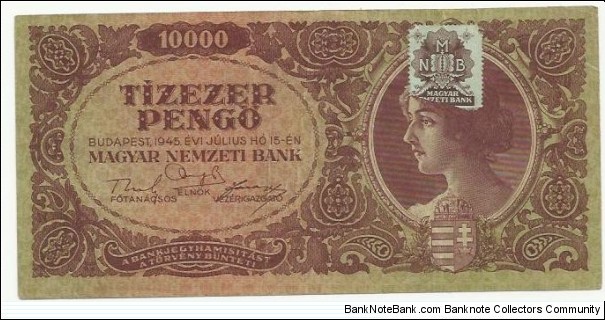 Hungary 10.000 Pengö 1945 Banknote