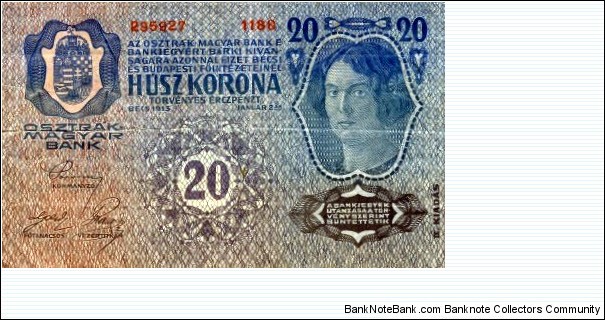 Banknote from Austria year 1913