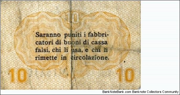 Banknote from Italy year 1918