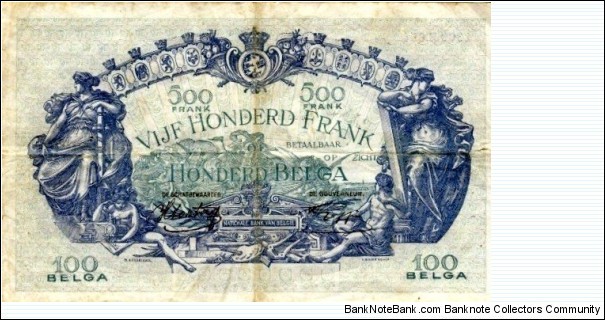 Banknote from Belgium year 1942