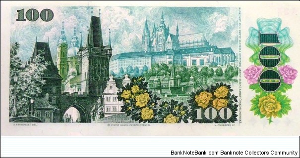 Banknote from Czech Republic year 1989