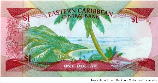 Banknote from East Caribbean St. year 1983