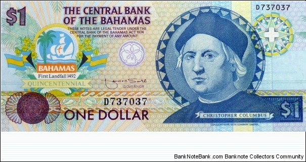 $1 Christopher Columbus Banknote