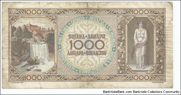 Banknote from Yugoslavia year 1946