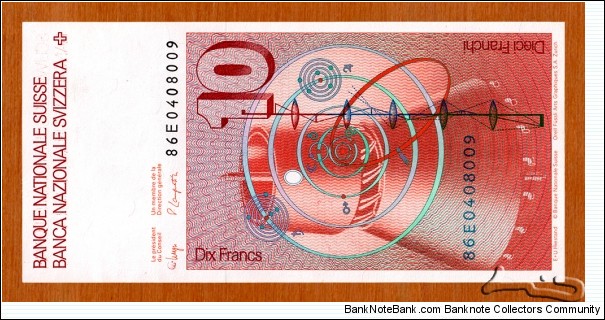 Banknote from Switzerland year 1986