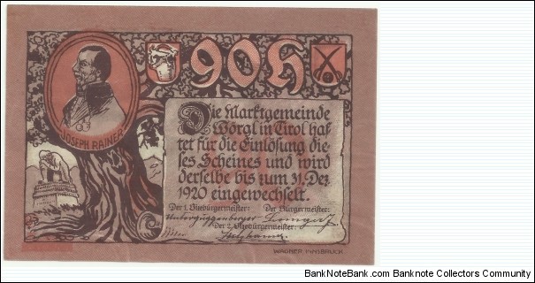 Banknote from Austria year 1920