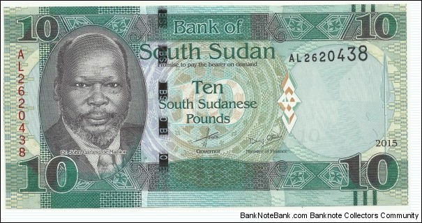 SouthSudan 10 South Sudanese Pounds 2015 Banknote