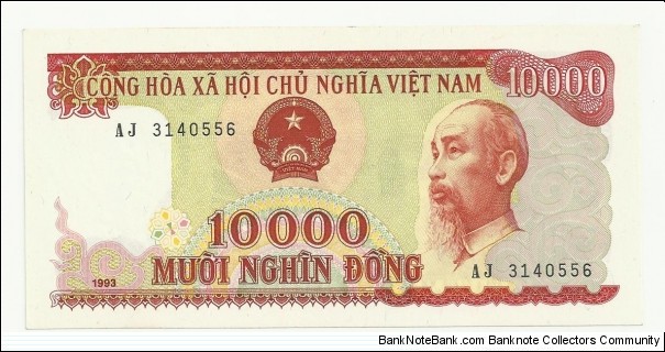 VietNam 10.000 Ðồng 1993 Banknote