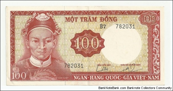 VietNam-South 100 Ðồng ND(1964-66)Serie2 Banknote