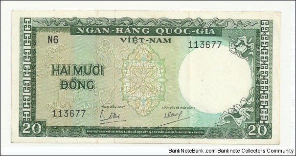 VietNam-South 20 Ðồng ND(1964-66)Serie1 Banknote