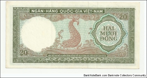 Banknote from Vietnam year 1966