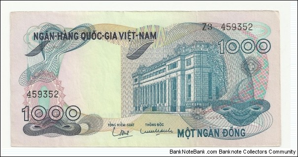 VietNam-South 1000 Ðồng ND(1970) Banknote