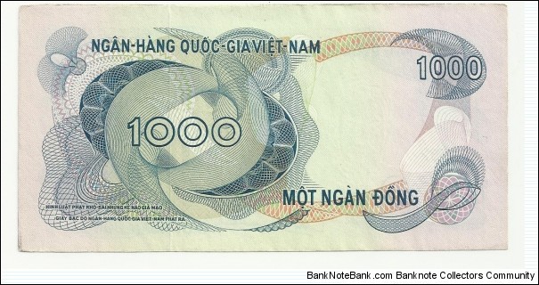 Banknote from Vietnam year 1970