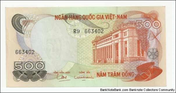 VietNam-South 500 Ðồng ND(1970) Banknote