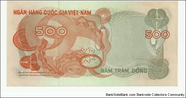 Banknote from Vietnam year 1970