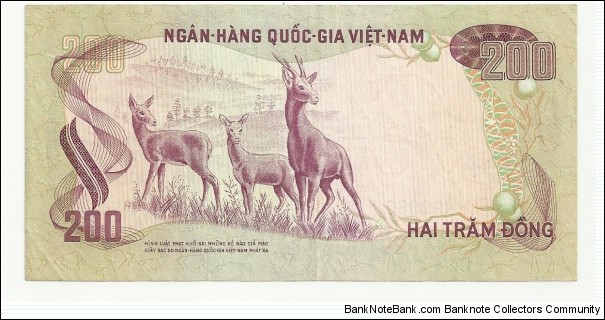 Banknote from Vietnam year 1972