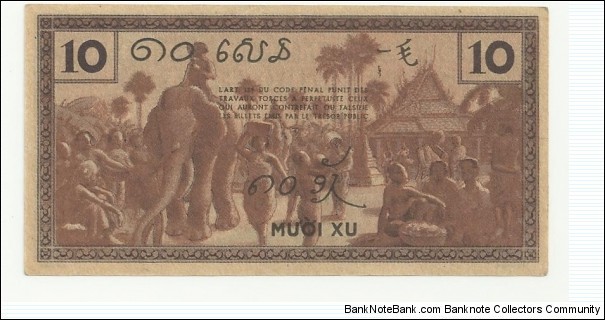 Banknote from Vietnam year 1939